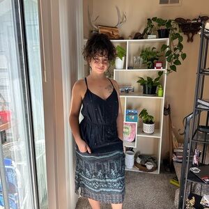 Patagonia Navy Blue Midi Sundress w/ Pockets
